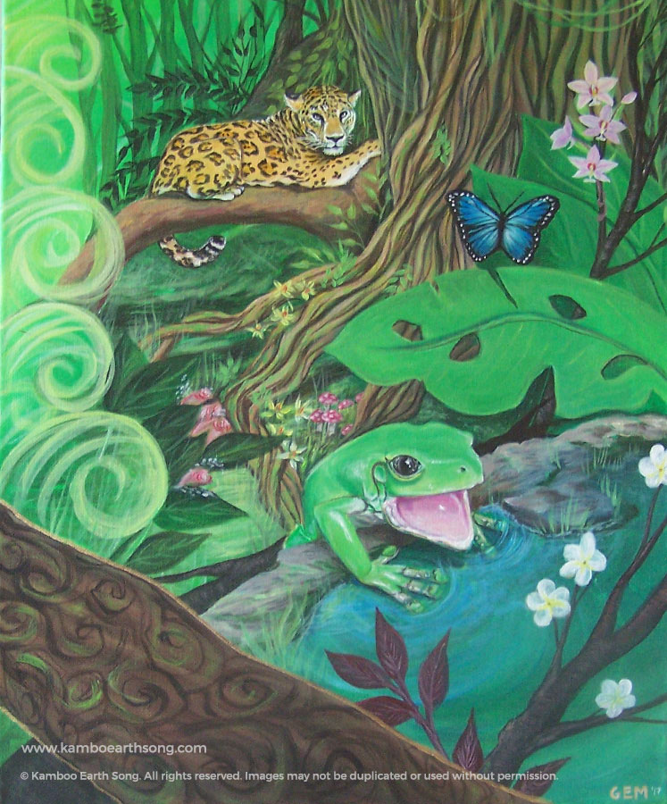 Amazon jungle painting